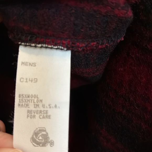 LL Bean wool plaid vest size M - Picture 3 of 4